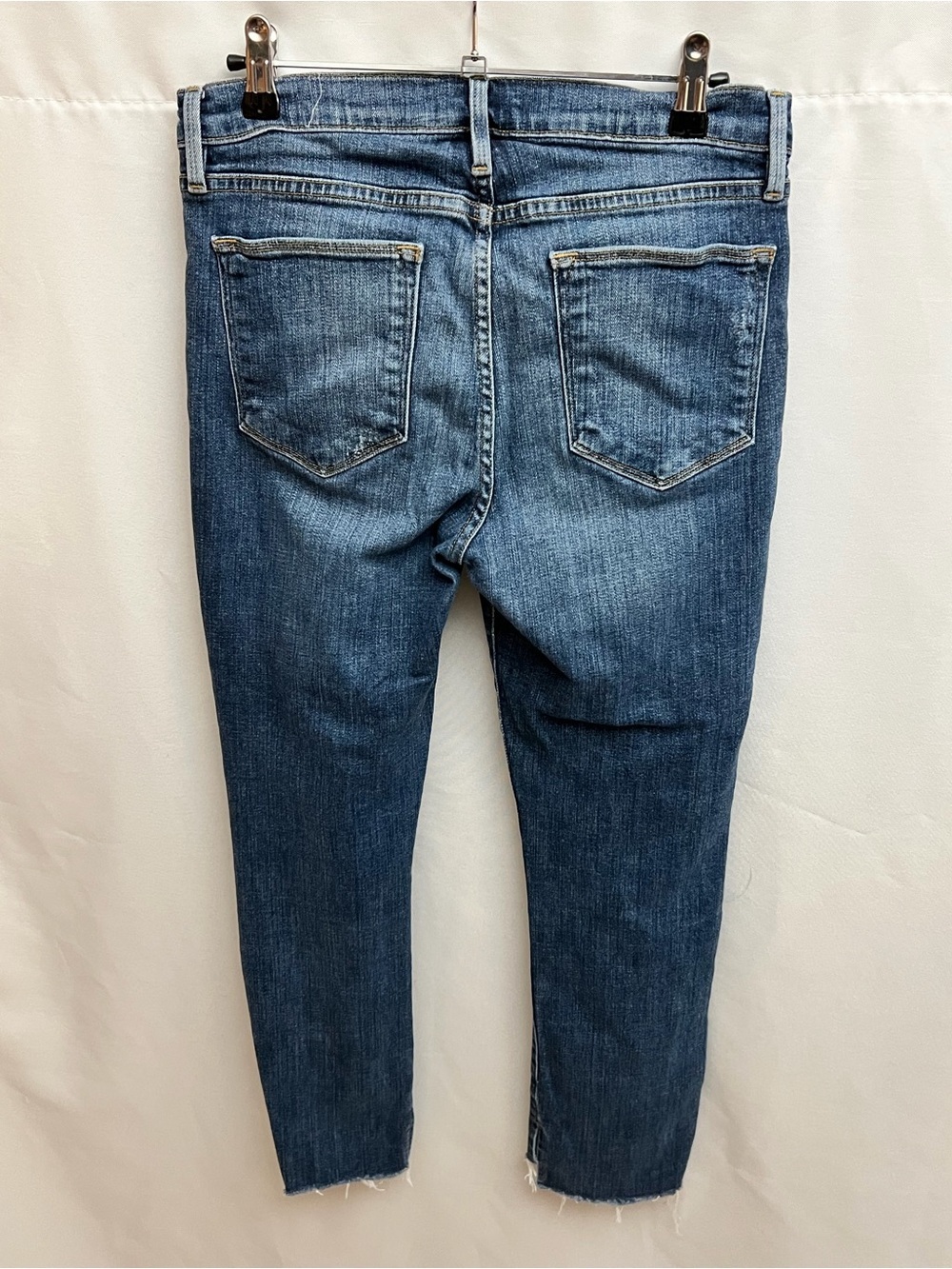 Frame Denim Le High Skinny Jeans Women’s 28 Blue Distressed Raw Hem USA - Picture 2 of 7
